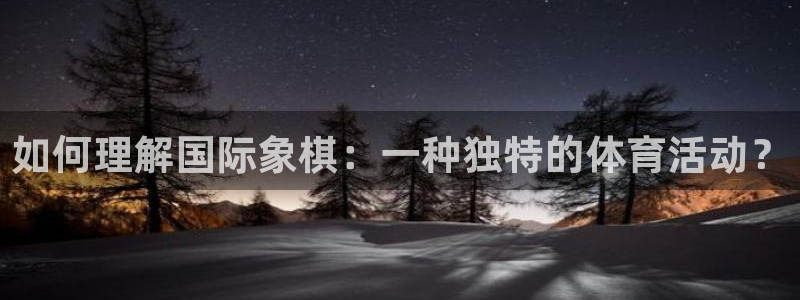 一竞技官方正版app集团官网首页网址：如何理解国际象棋：一种